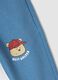 Blue pure cotton jogger trousers with teddy bear print_2