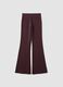 Purple flared trousers in stretch modal_2