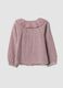 Camicia ecr&ugrave;, rosso bordeaux e rosa scuro in misto viscosa e cotone_1