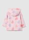 Girl's regular fit pink raincoat with hearts_1
