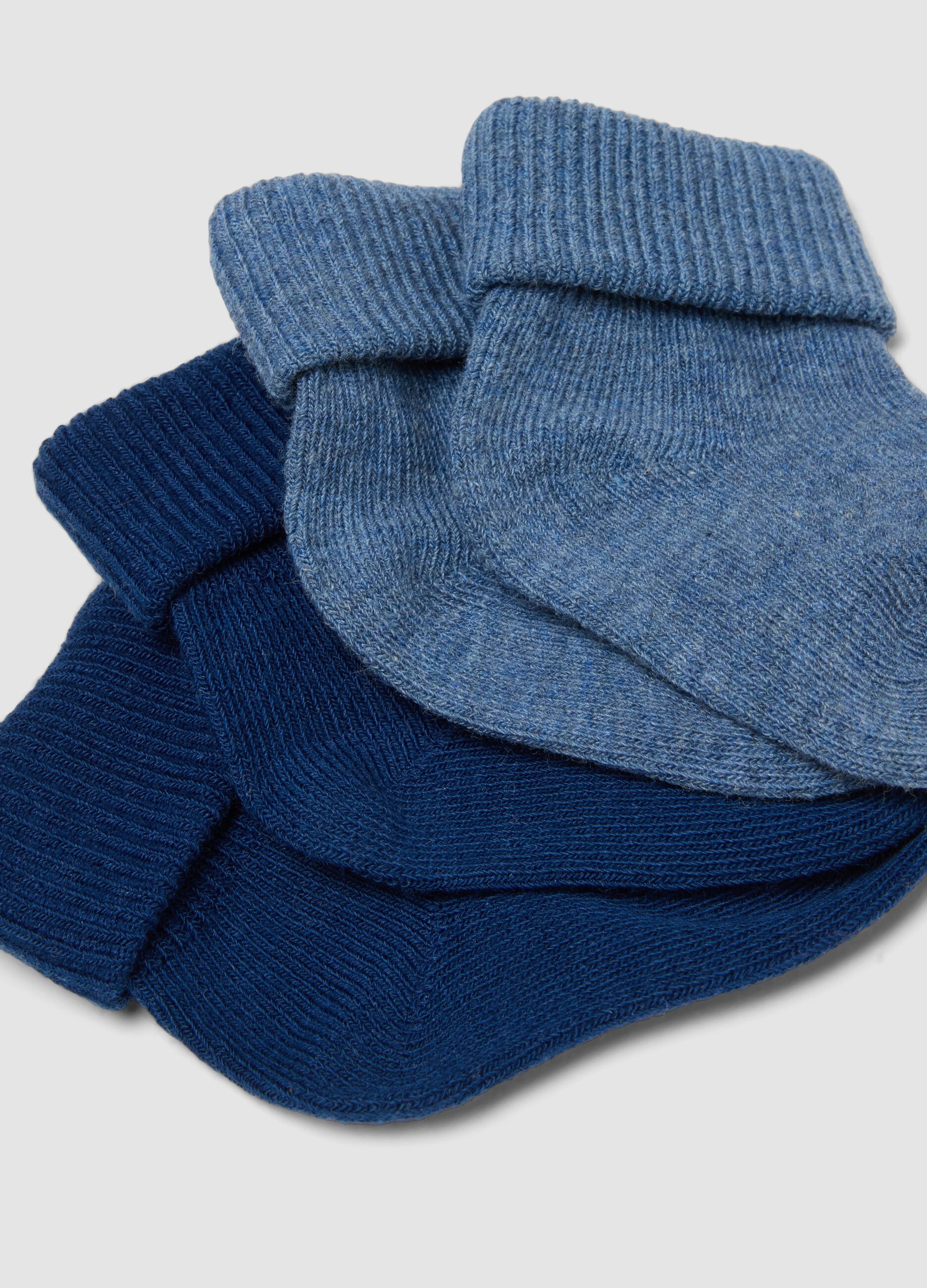 3-pack of multicolour short socks in organic cotton blend for babies and toddlers