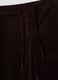 Brown ribbed stretch-cotton trousers with elasticated waistband_5