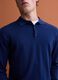 Blue pure merino wool polo jumper with polo collar_2