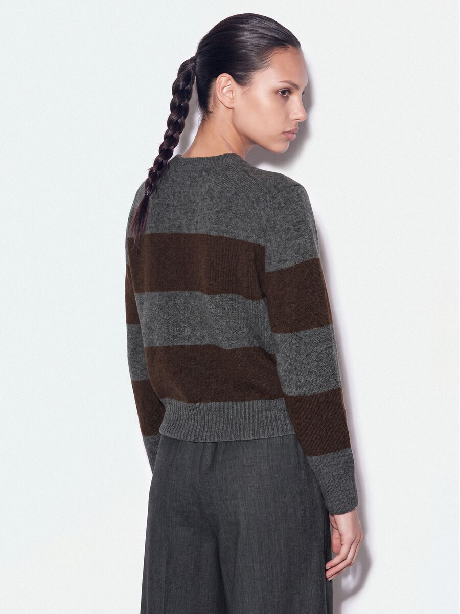 Grey striped stretch wool crew-neck jumper_2