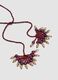 Collana viola vinaccia a tre fili con perline_2