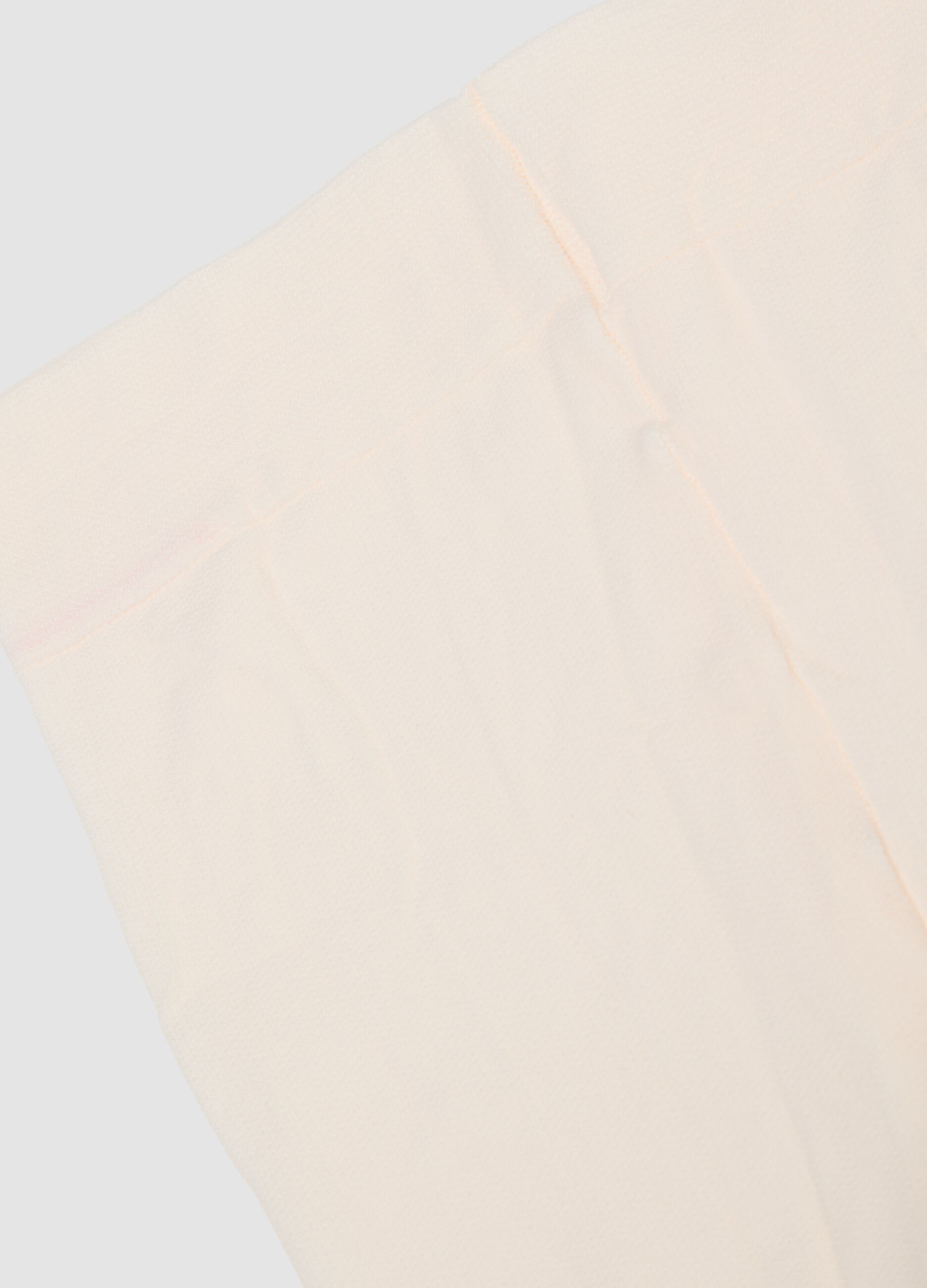 White ribbed stretch tights