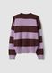 Maglia multicolor in misto viscosa a righe con ricamo orsetto regular fit_5