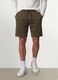 Green cotton-blend shorts with elasticated waistband, regular fit_1