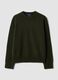 Maglia verde in lana elasticizzata a girocollo_4