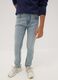 Light Blue Stretch Cotton Regular-Fit Jeans for Boys_2