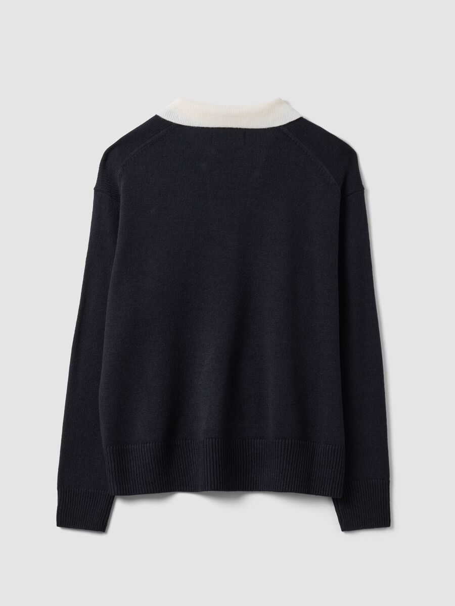 Blue wool-blend polo-collar jumper_2