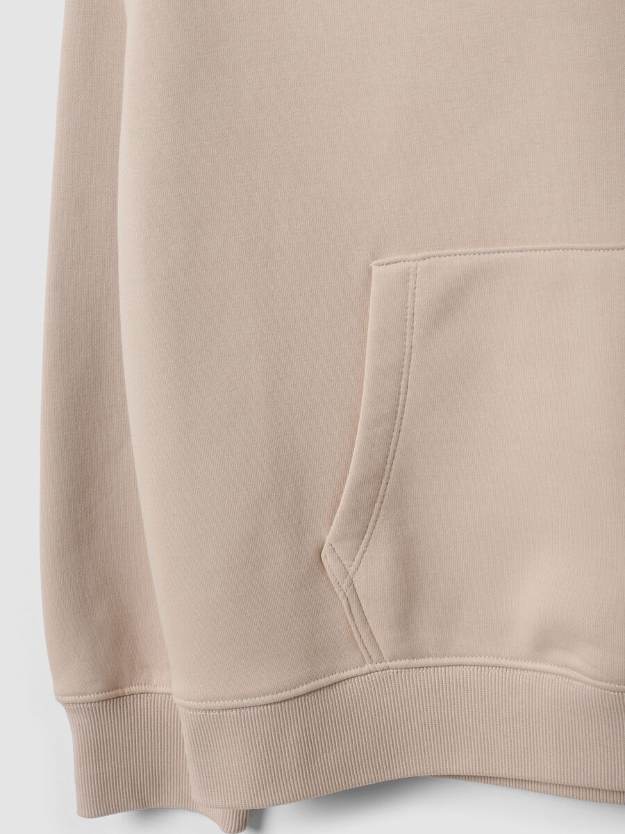 White cotton-blend hoodie sweatshirt, regular fit_6