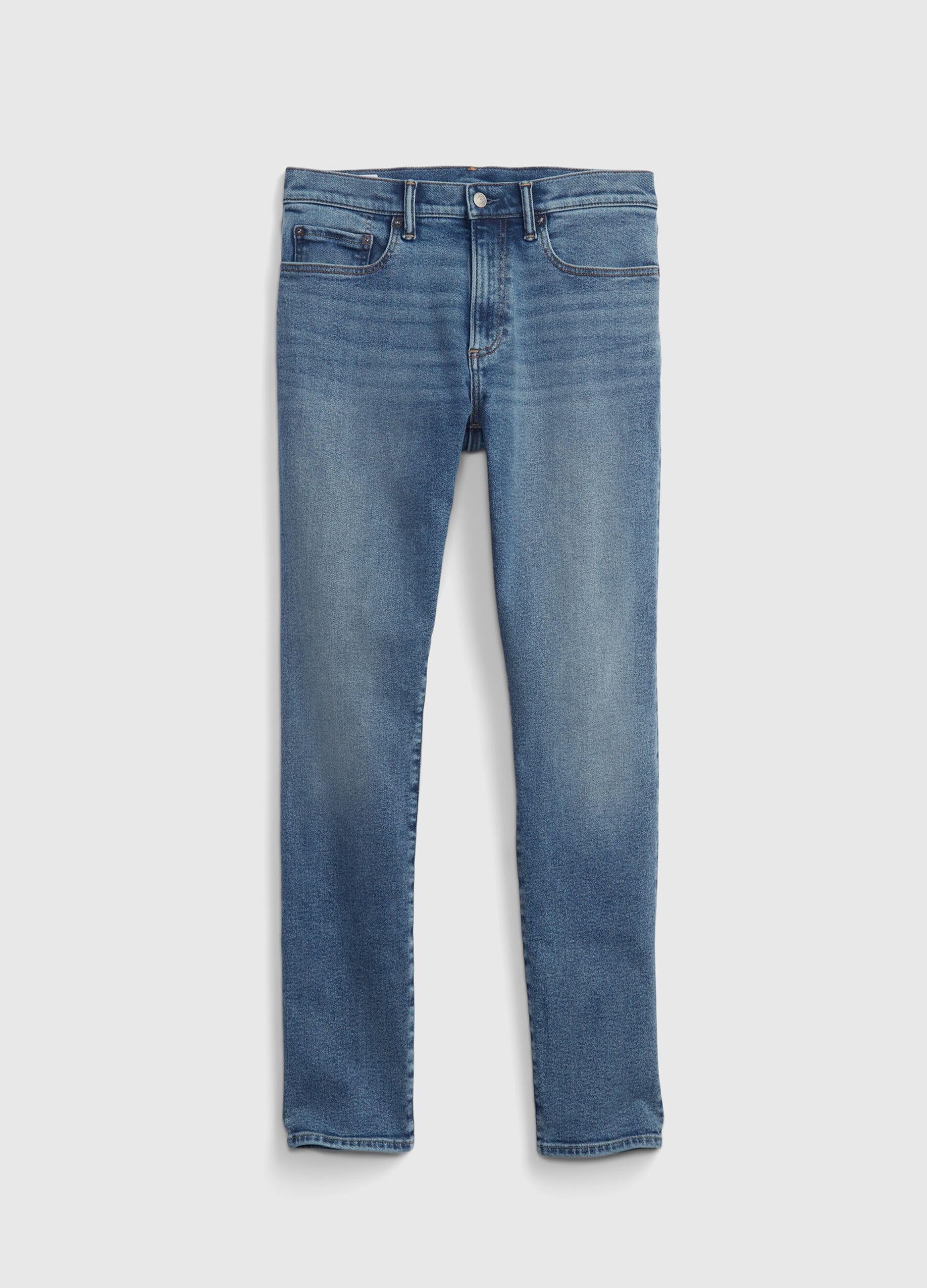 Skinny-fit jeans with fading