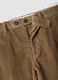 Pantaloni marroni in cotone elasticizzato a coste_1