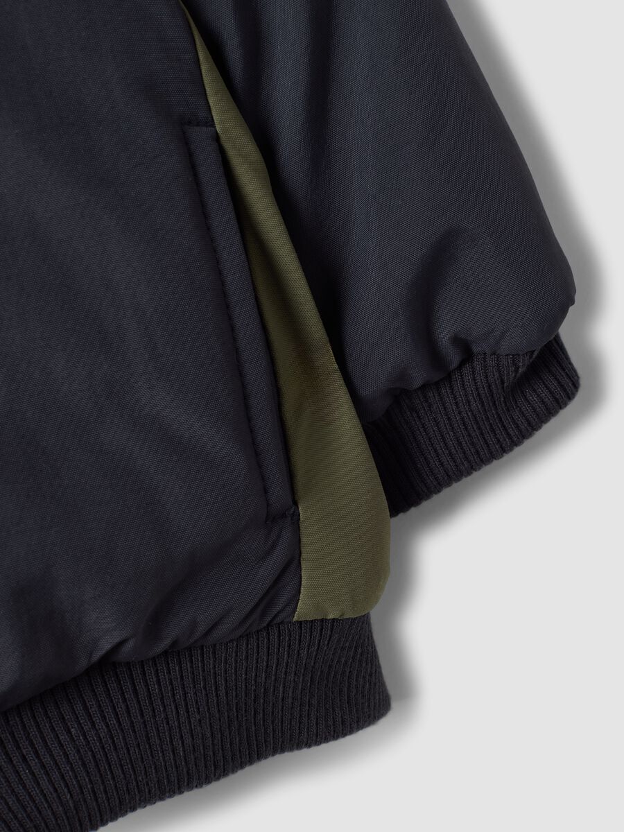 Navy zip-up hooded jacket_3