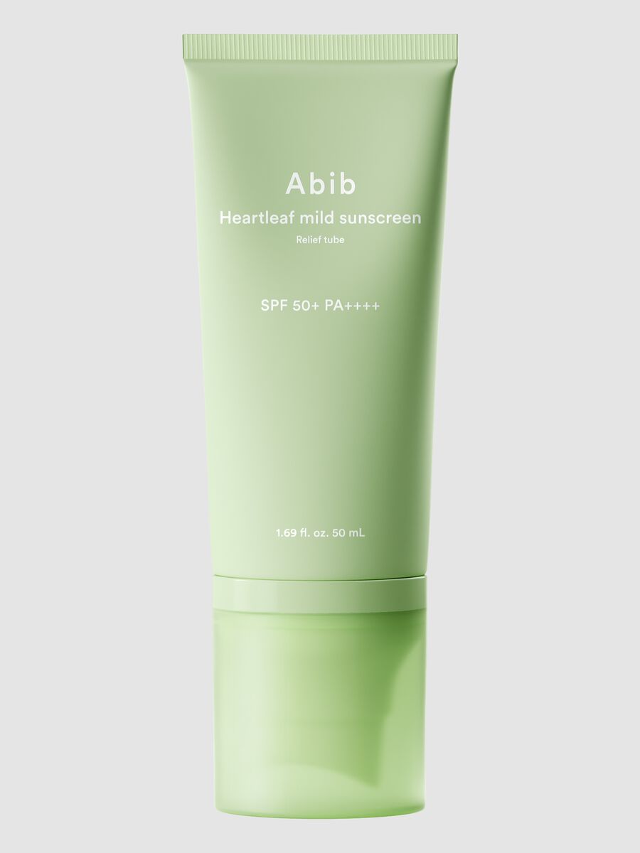 أنبوب واقي الشمس ABIB Heartleaf Mild Sunscreen Relief بحجم 50 مل - عناية كورية بالبشرة_0