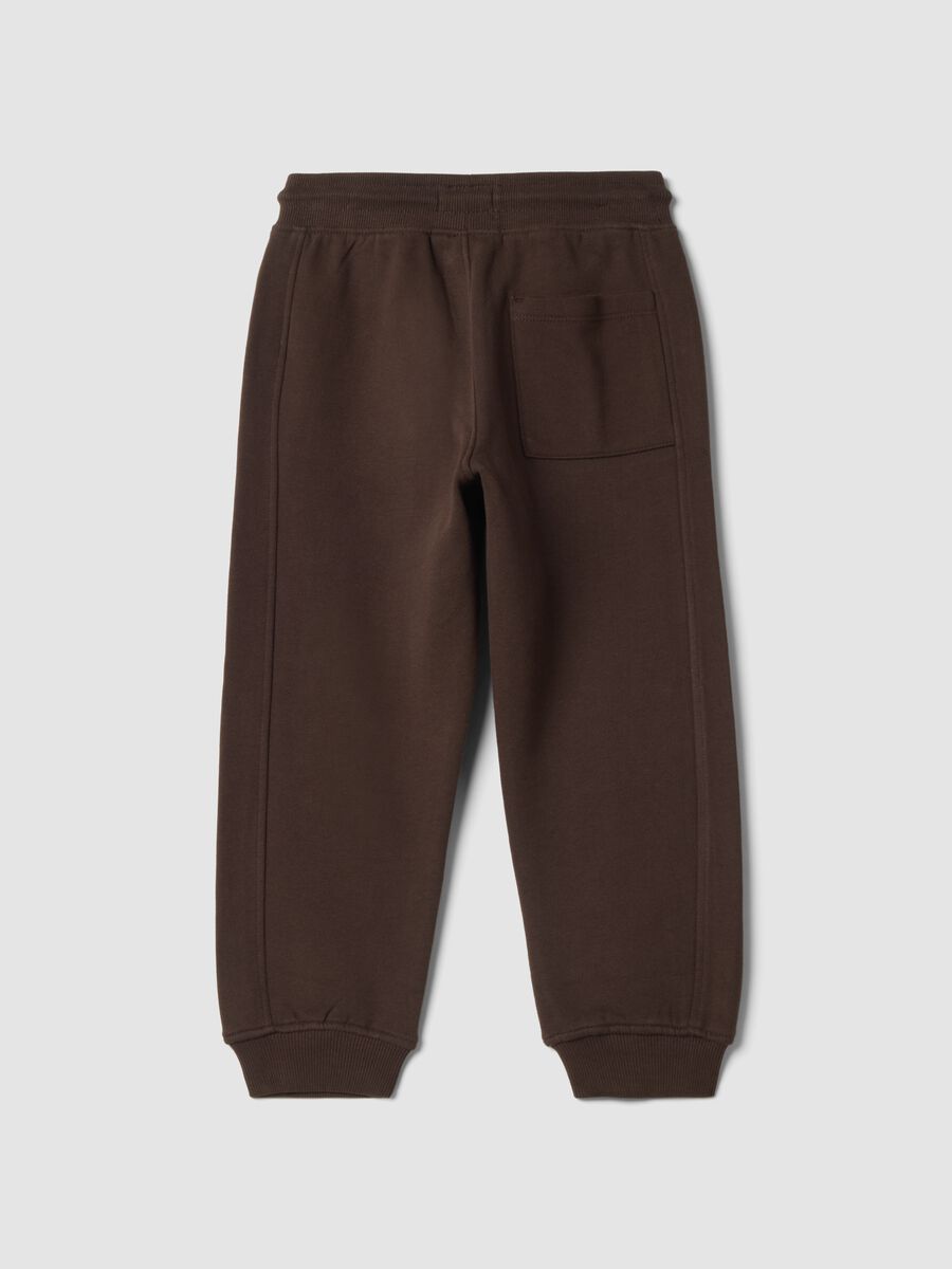 Brown organic cotton relaxed-fit jogger trousers_1