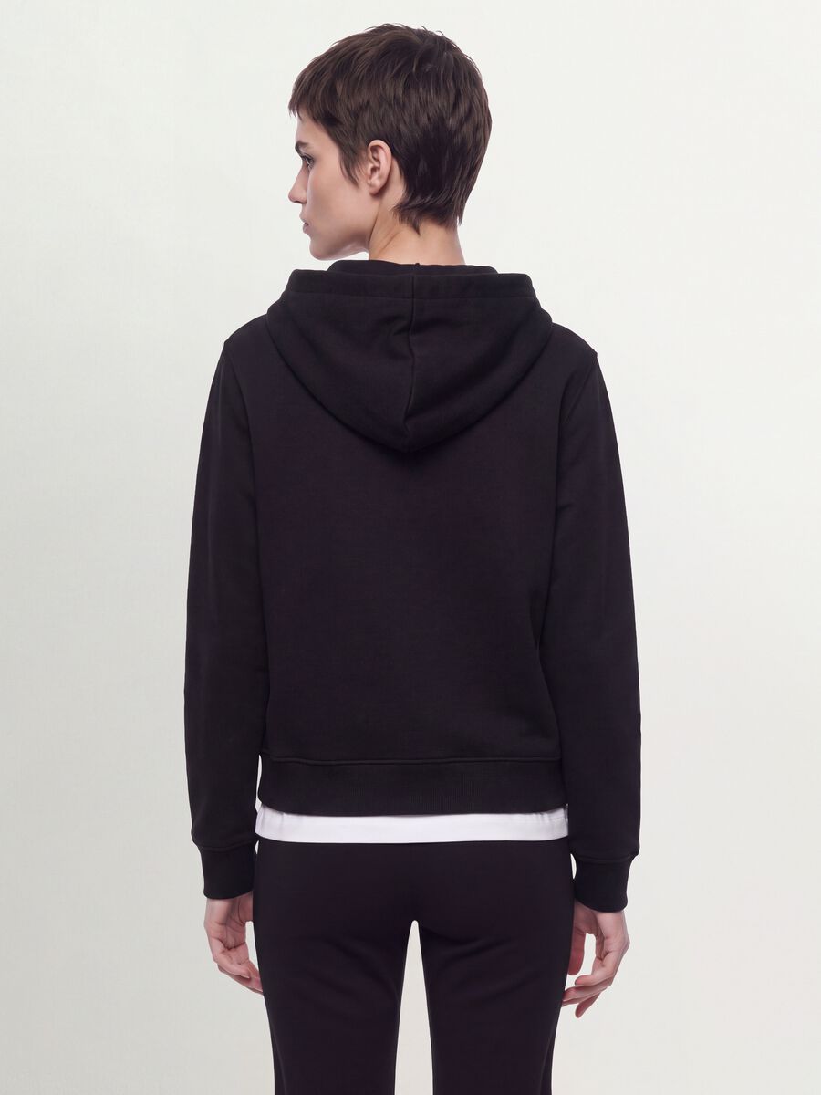 Black cotton-blend regular-fit hoodie_3