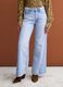 Light blue wide-leg jeans in pure cotton_1