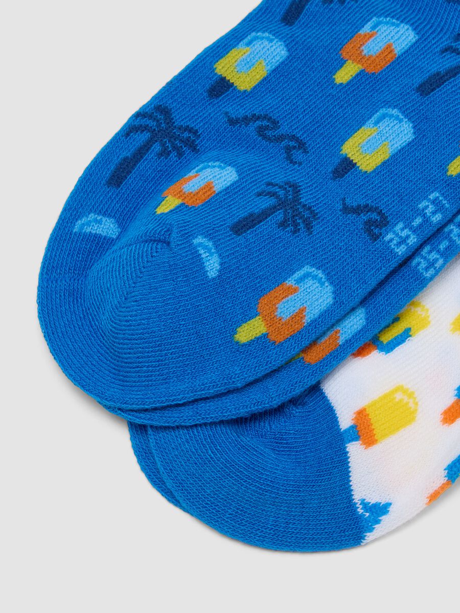 Kids&rsquo; multicolour stretch cotton-blend socks multipack_1