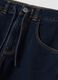 Blue pure cotton cargo jeans_2