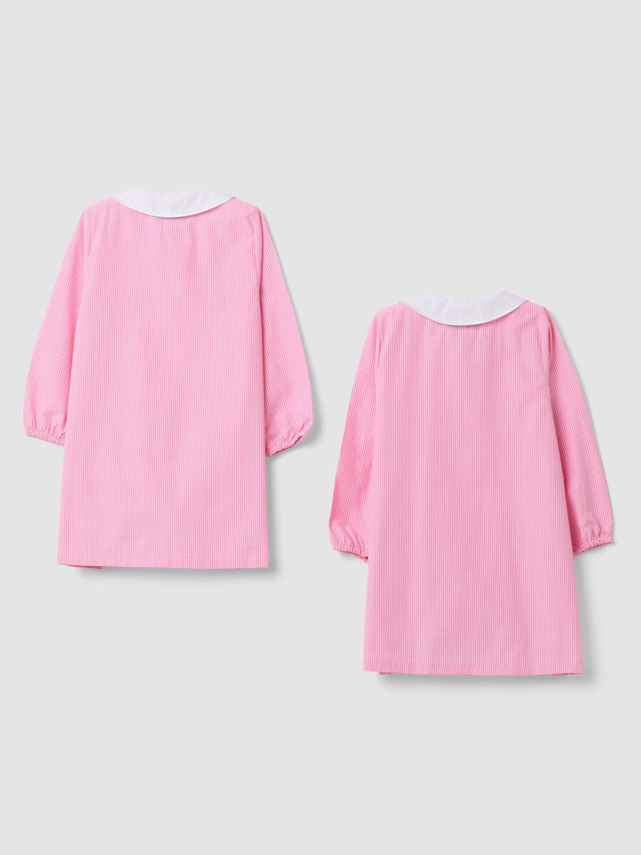 2-pack pink girls&rsquo; nursery school smocks with white collar_1