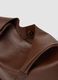 Brown hammered-effect shoulder bag with pouch_1