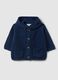 Baby Cardigan in Pure Blue Cotton_0