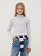 Grey marl organic cotton high-neck T-shirt_0