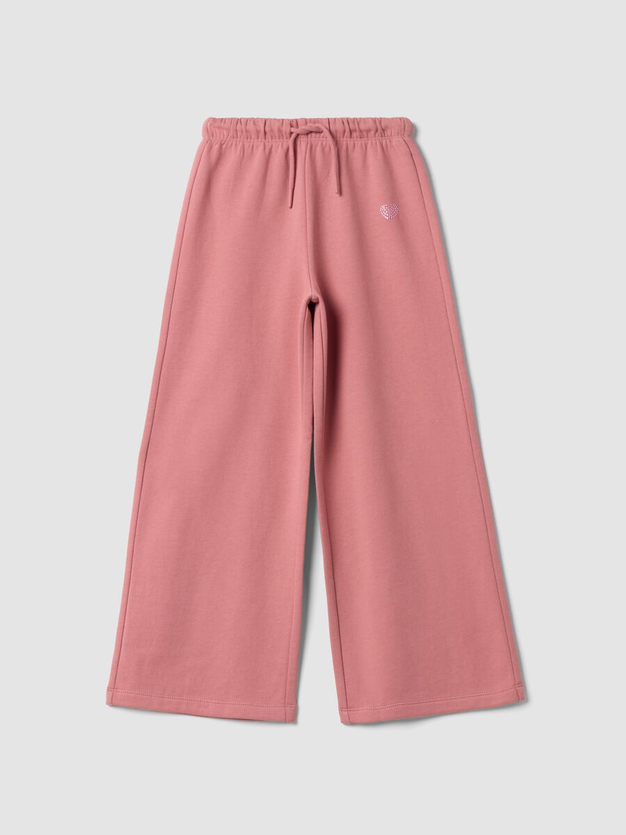 Dusty pink pure cotton regular-fit trousers_0
