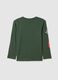 Children's pure cotton green regular fit T-shirt with print_1