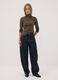Brown crew-neck pure cotton T-shirt_1