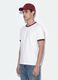 White pure cotton fitted crew-neck T-shirt_0