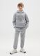 Boy's joggers in grey cotton blend relaxed fit_0