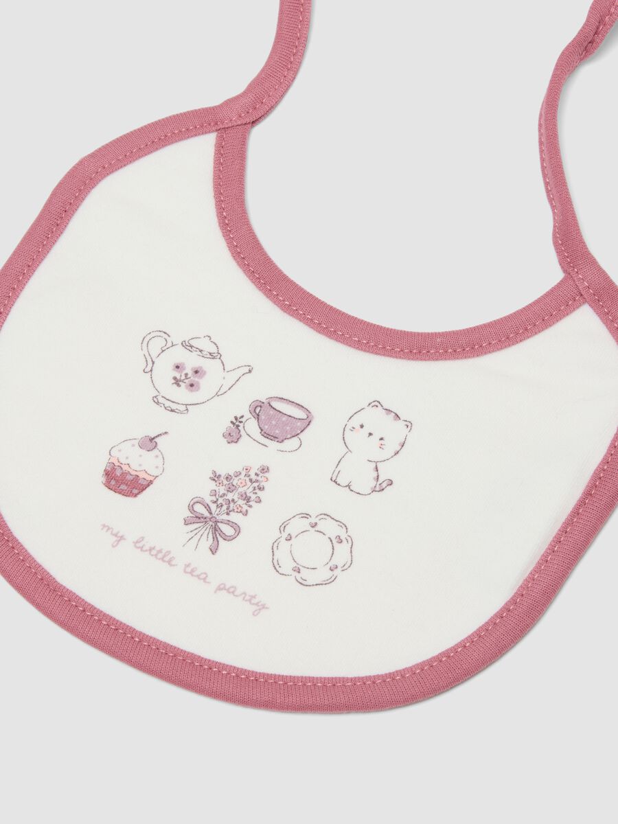 Bipack di bavaglini rosa in puro cotone organico_2