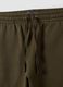 Green cotton-blend shorts with elasticated waistband, regular fit_5