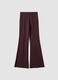 Purple flared trousers in stretch modal_0