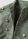 Green pure cotton jacket with concealed buttons, slim fit_1