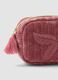 Pink beauty pouch with floral embroidery and tassel_2