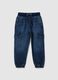 Kids' Blue Cotton Blend Trousers_0