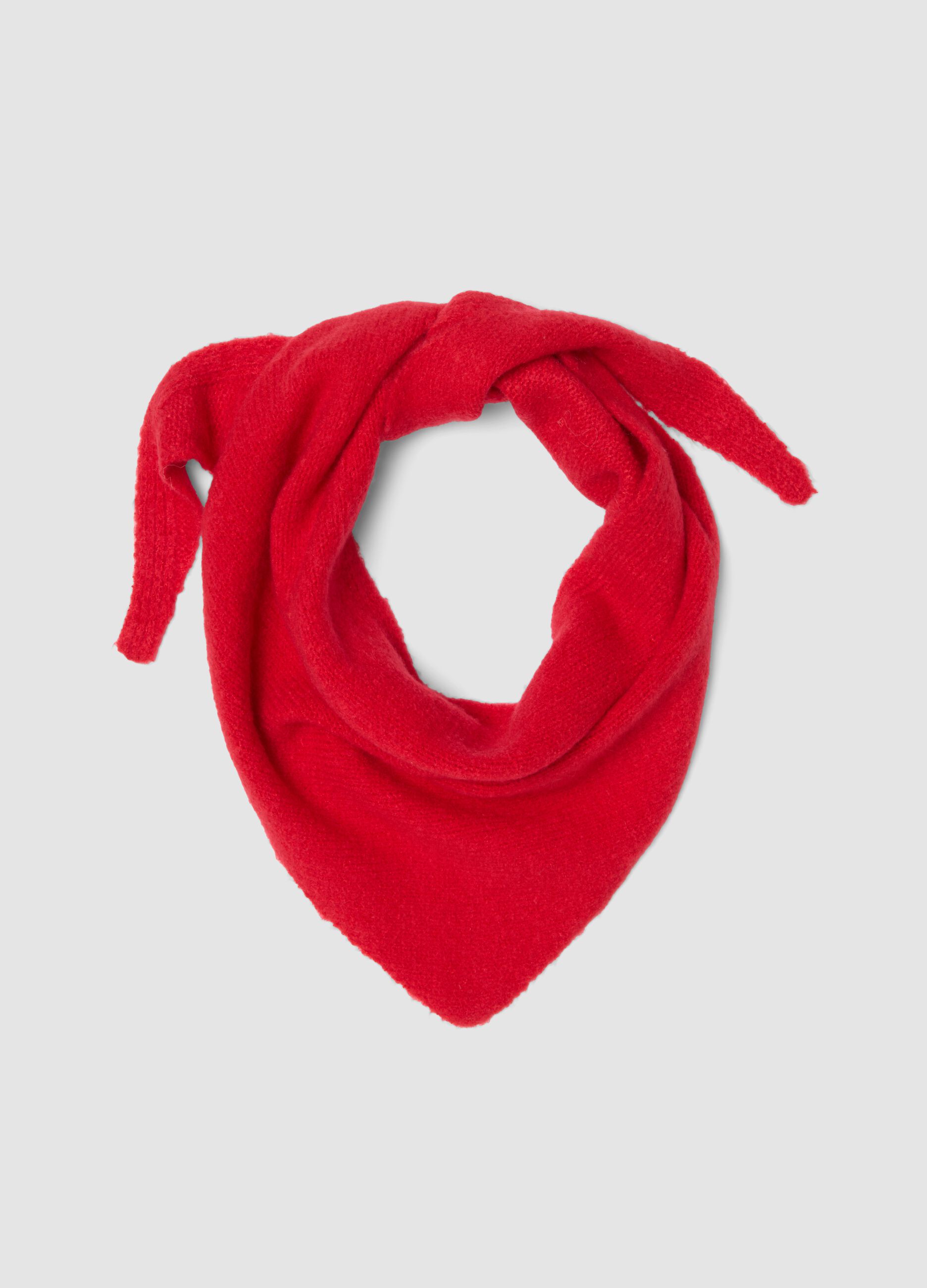Sciarpa rossa in tessuto elasticizzato