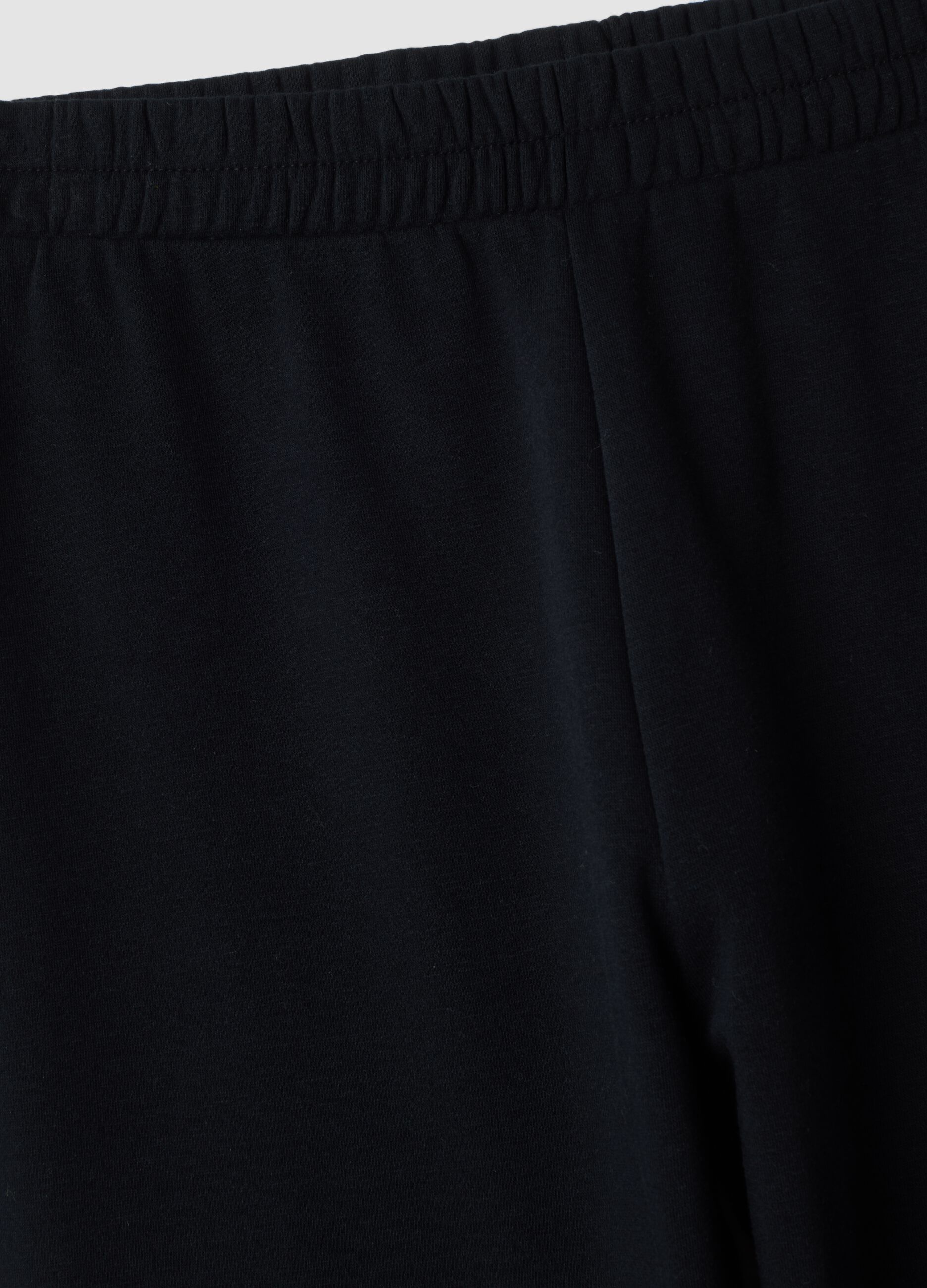 Black cotton-blend joggers with elasticated waistband, regular fit