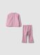 Pink pure cotton jogging set with "Love" slogan, oversized fit_1