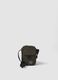 Green crossbody bag with zip closure and adjustable strap_0