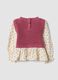 Pink crew-neck jumper in a viscose-cotton blend_1