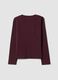 Purple long-sleeved pure cotton jersey T-shirt, regular fit_2
