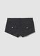 Grey stretch viscose skinny-fit shorts_1