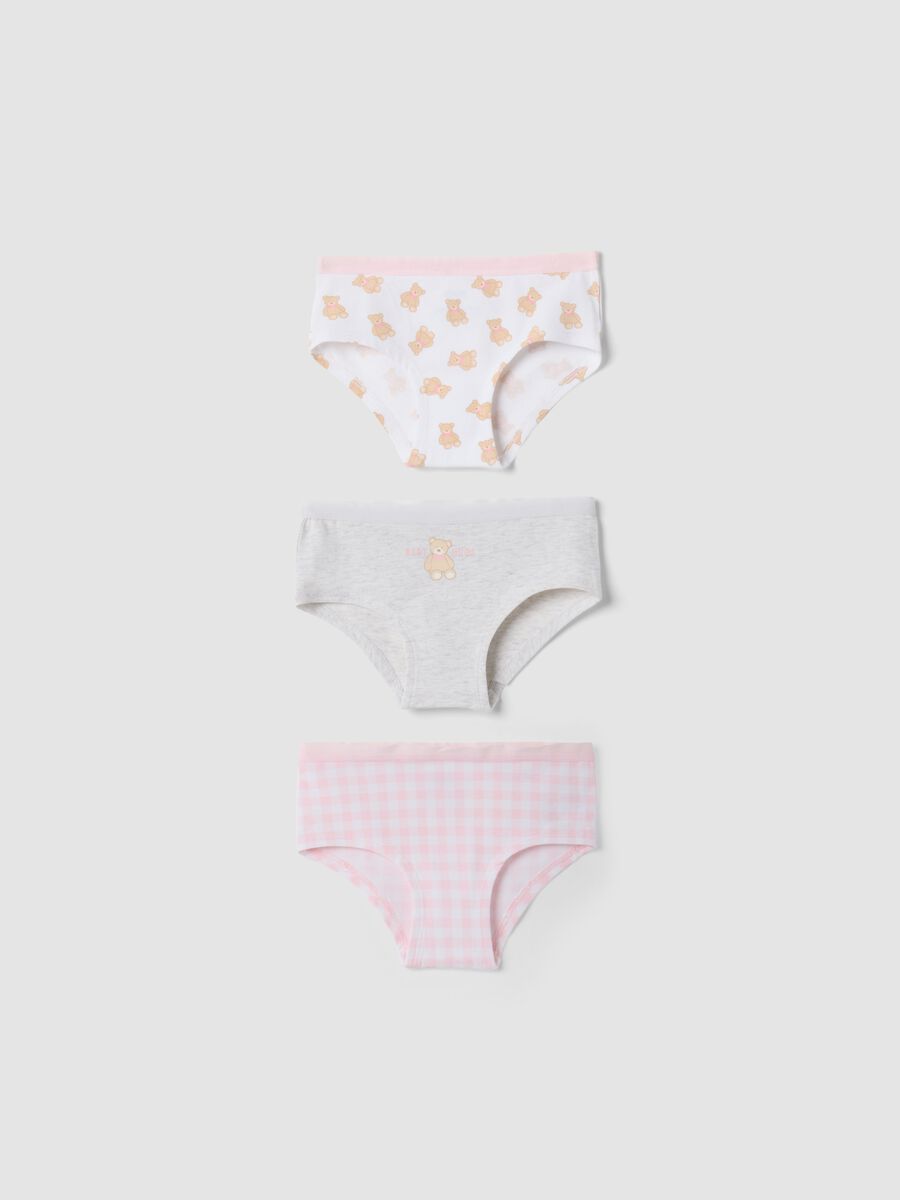 Tripack di slip rosa in cotone organico elasticizzato_0
