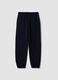 Pantaloni jogger blu in puro cotone regular fit_1