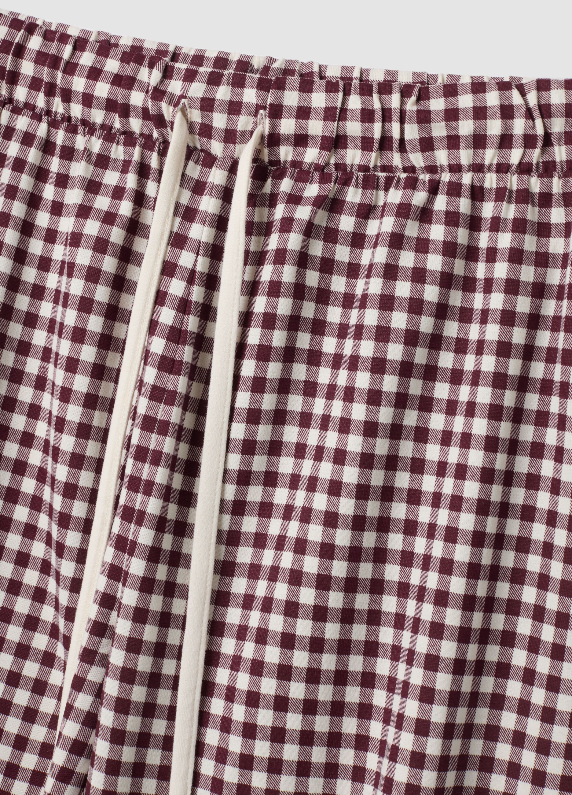 Pink pure organic cotton crew-neck pyjamas